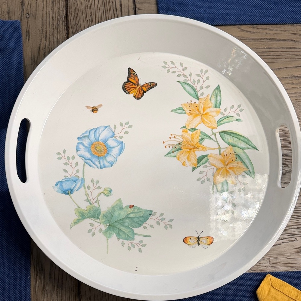 Lenox Floral and Butterfly Serveware Tray